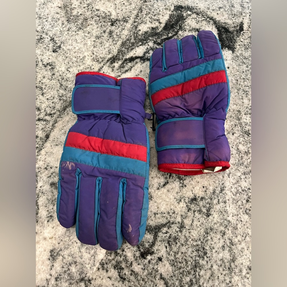 Vintage 80’s Thinsulate snowmobiling- ski gloves